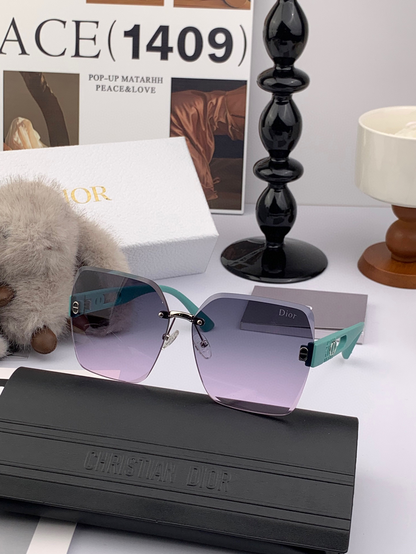 🔺 【DIOR-迪奥】2025开春新款 潮流爆款 时尚方框太阳镜 高品质 佩戴舒适 网红潮款墨镜 女士高