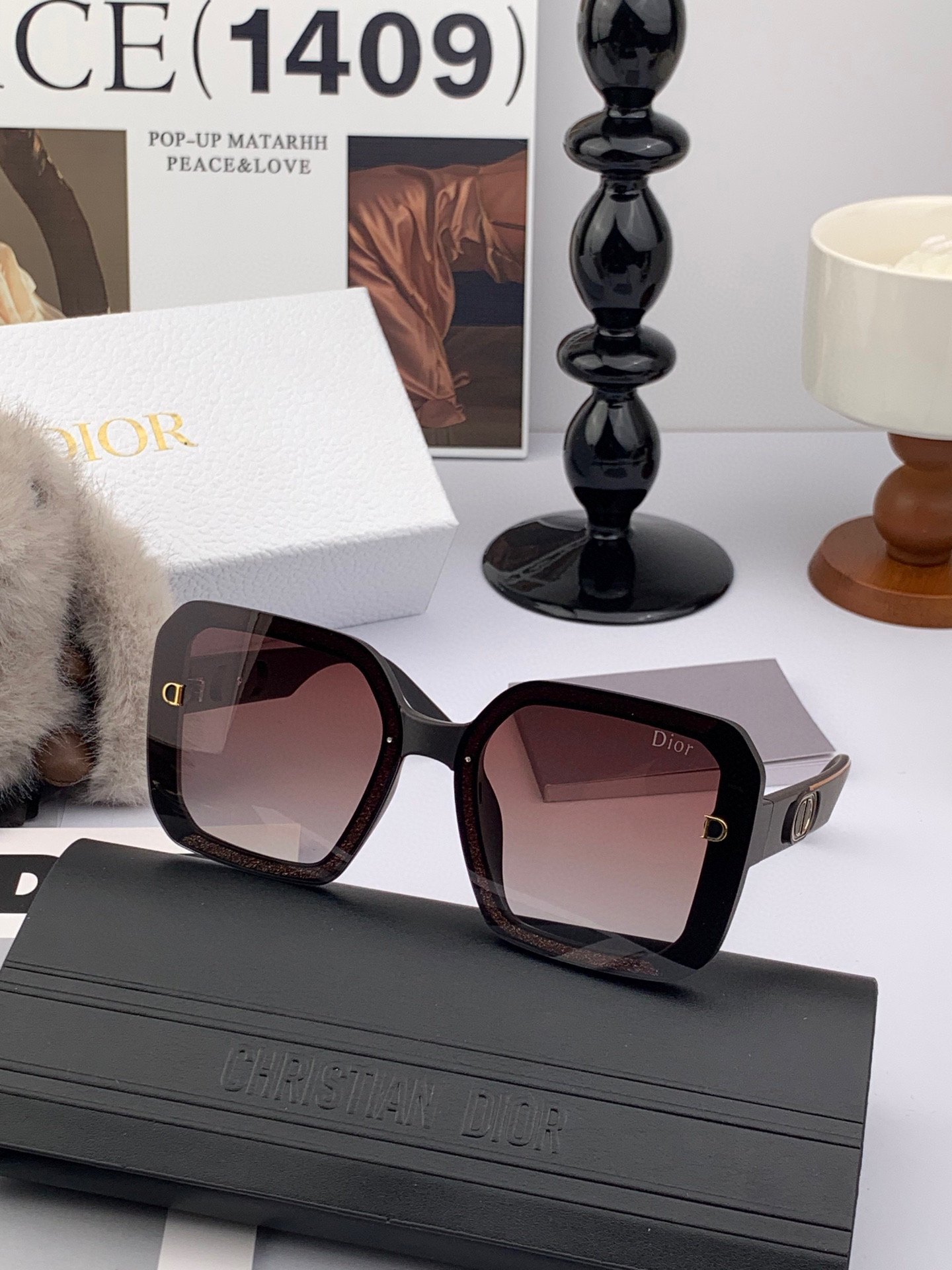 🔺 【DIOR-迪奥】2025开春新款 潮流爆款 时尚方框偏光太阳镜 高品质 佩戴舒适 网红潮款墨镜 型