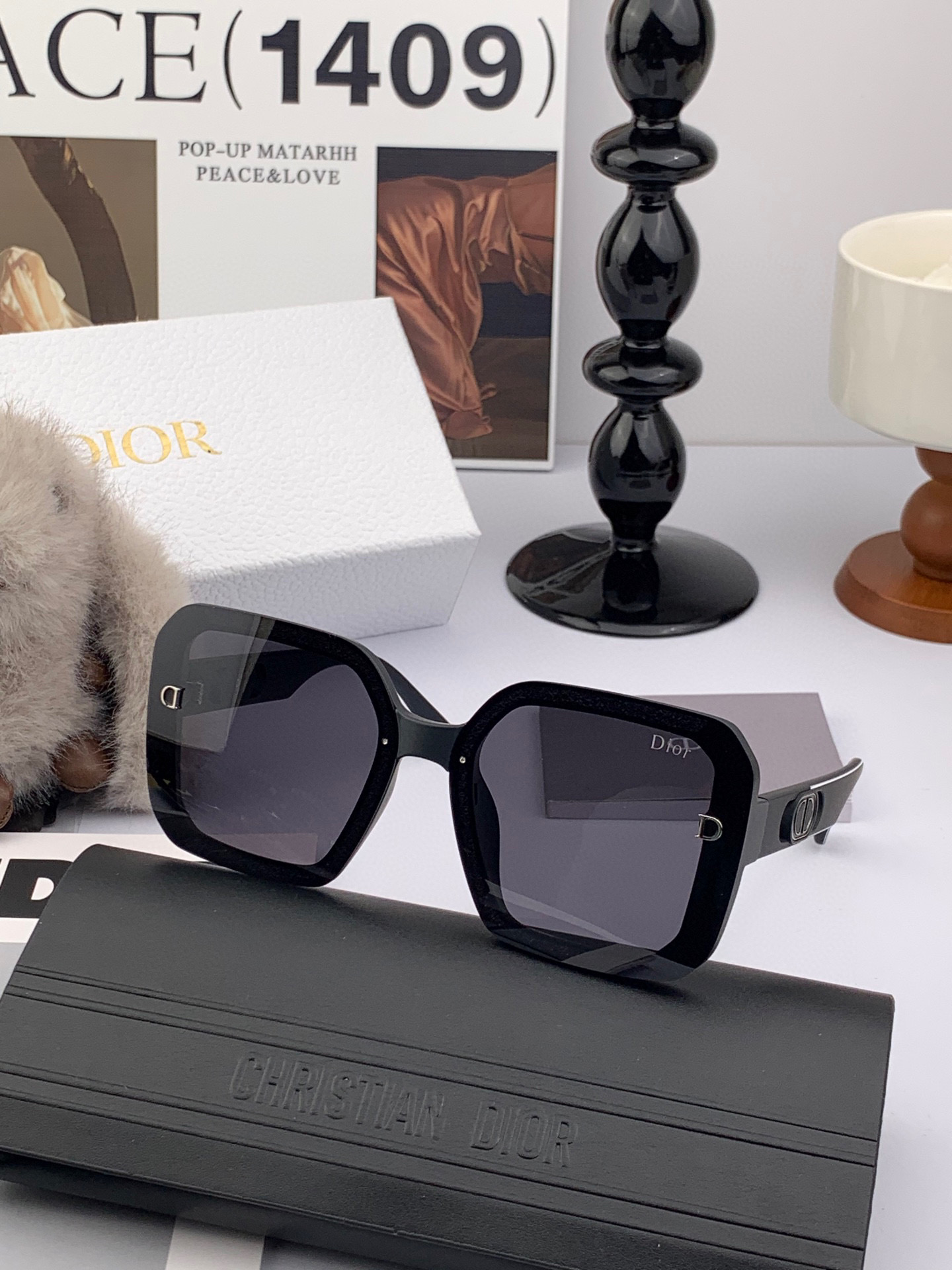 🔺 【DIOR-迪奥】2025开春新款 潮流爆款 时尚方框偏光太阳镜 高品质 佩戴舒适 网红潮款墨镜 型