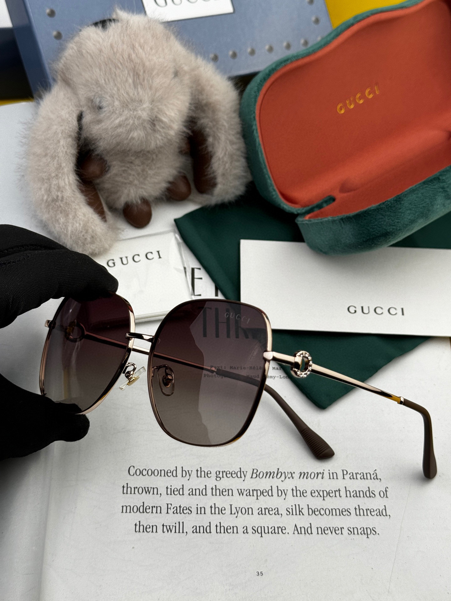  🔺 【GUCCI-偏光太阳镜】2025开春新款 潮流爆款 时尚圆框偏光太阳镜 高品质 佩戴舒适 网红潮