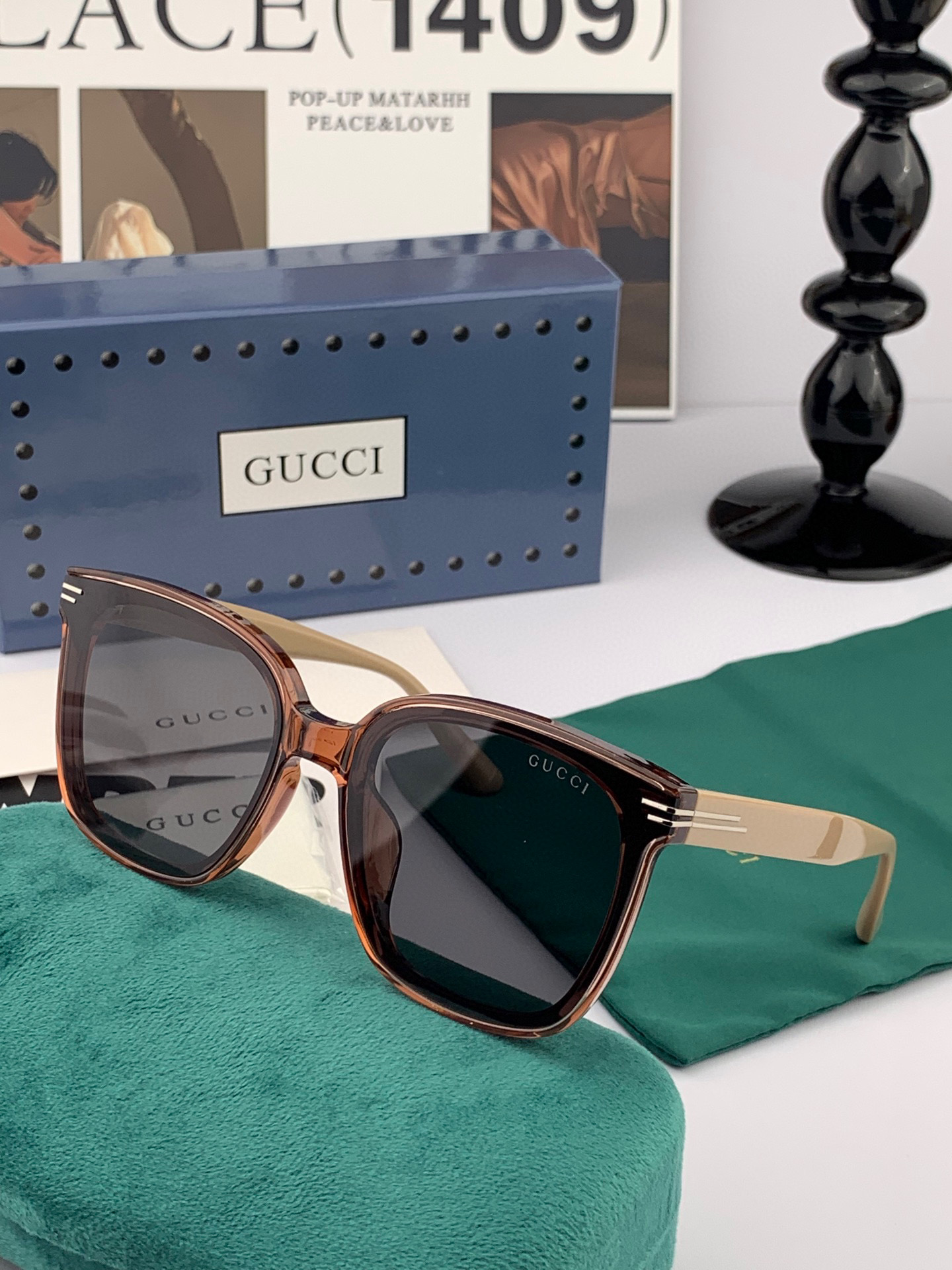  🔺GUCCI🔻古驰 GG圆框太阳镜 完美品质 🎓独特设计  适合各种脸型 亮相时装周 超时尚百搭 实物