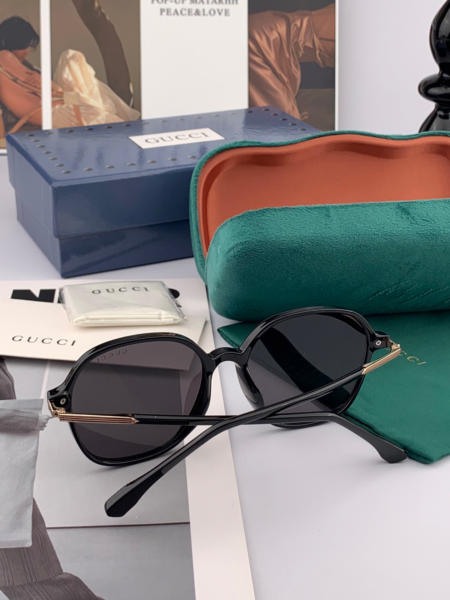  🔺GUCCI🔻古驰 GG圆框太阳镜 完美品质 🎓独特设计  适合各种脸型 亮相时装周 超时尚百搭 实物