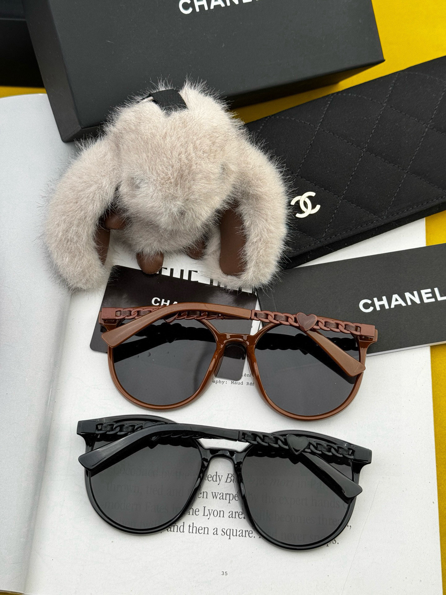  【CHANEL】香奈儿 2025新款潮流爆款 时尚方框太阳镜 佩戴舒适 网红潮款墨镜  女士高清加厚偏