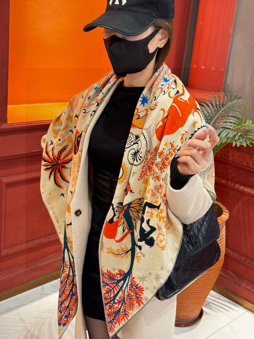 羊绒新款🆕👏👏买了都说好看‼️推荐💕爱马仕双面同色羊绒方巾【玛雅森林双面同色140】，顶级工艺超值‼️爱