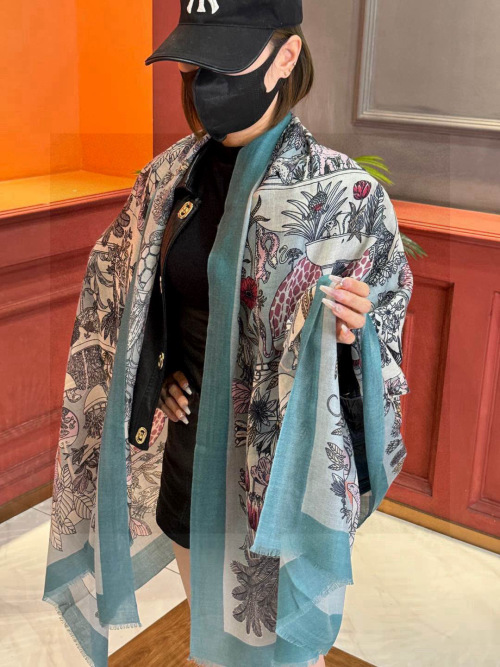 Hermes Paradise Garden Cashmere Scarf, 100*200cm, Premium Quality Gift 1 Hermes Paradise Garden Cashmere Scarf, 100*200cm, Premium Quality Gift