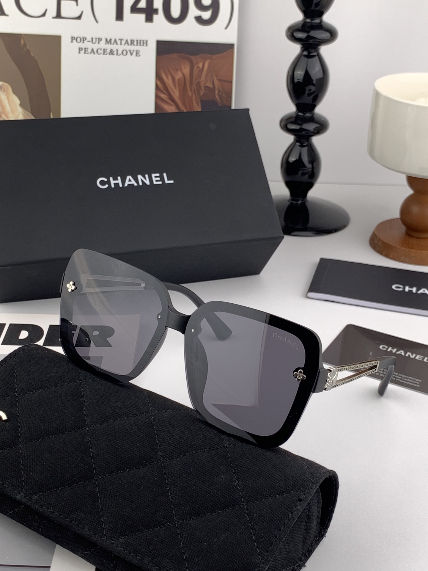 【CHANEL】香奈儿 2025新款山茶花潮流爆款 时尚圆框高清偏光太阳镜 佩戴舒适 网红潮款墨镜  ♥