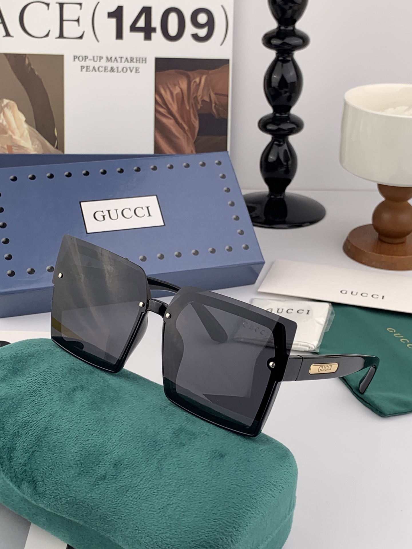  💍新款GUCCI偏光太阳镜得意开车驾驶镜时尚墨镜💐💐🌸世界顶级奢华品牌，品质保证！😍😍经典款, 明星热