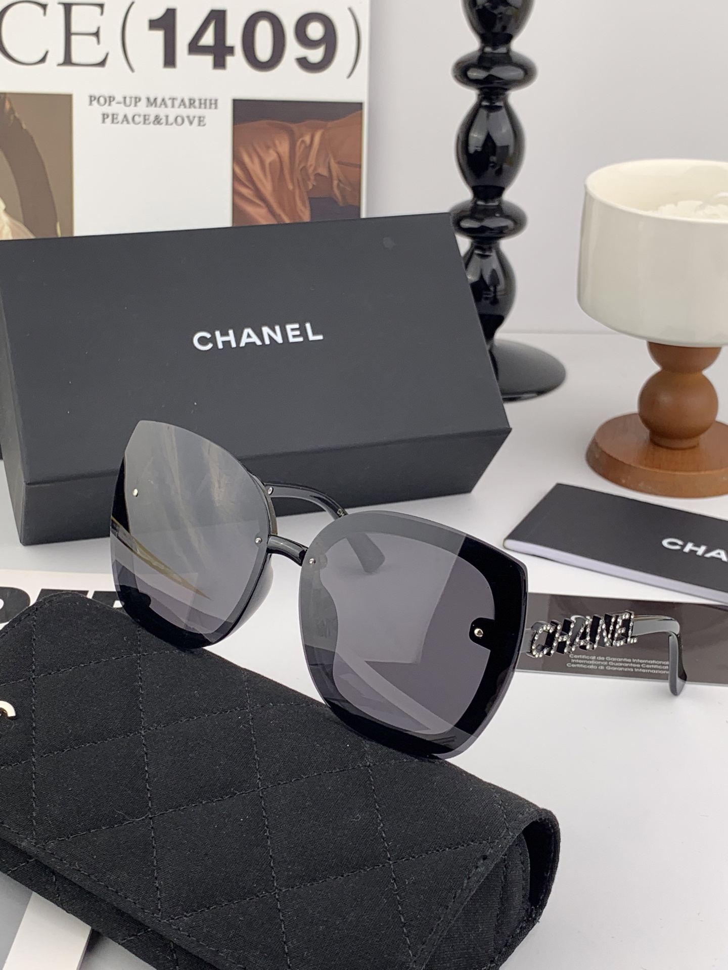   CHANEL香奈儿 2025年开春新款  潮爆流款 时尚圆框太阳镜 高品质 佩戴舒适 网红潮墨款镜 