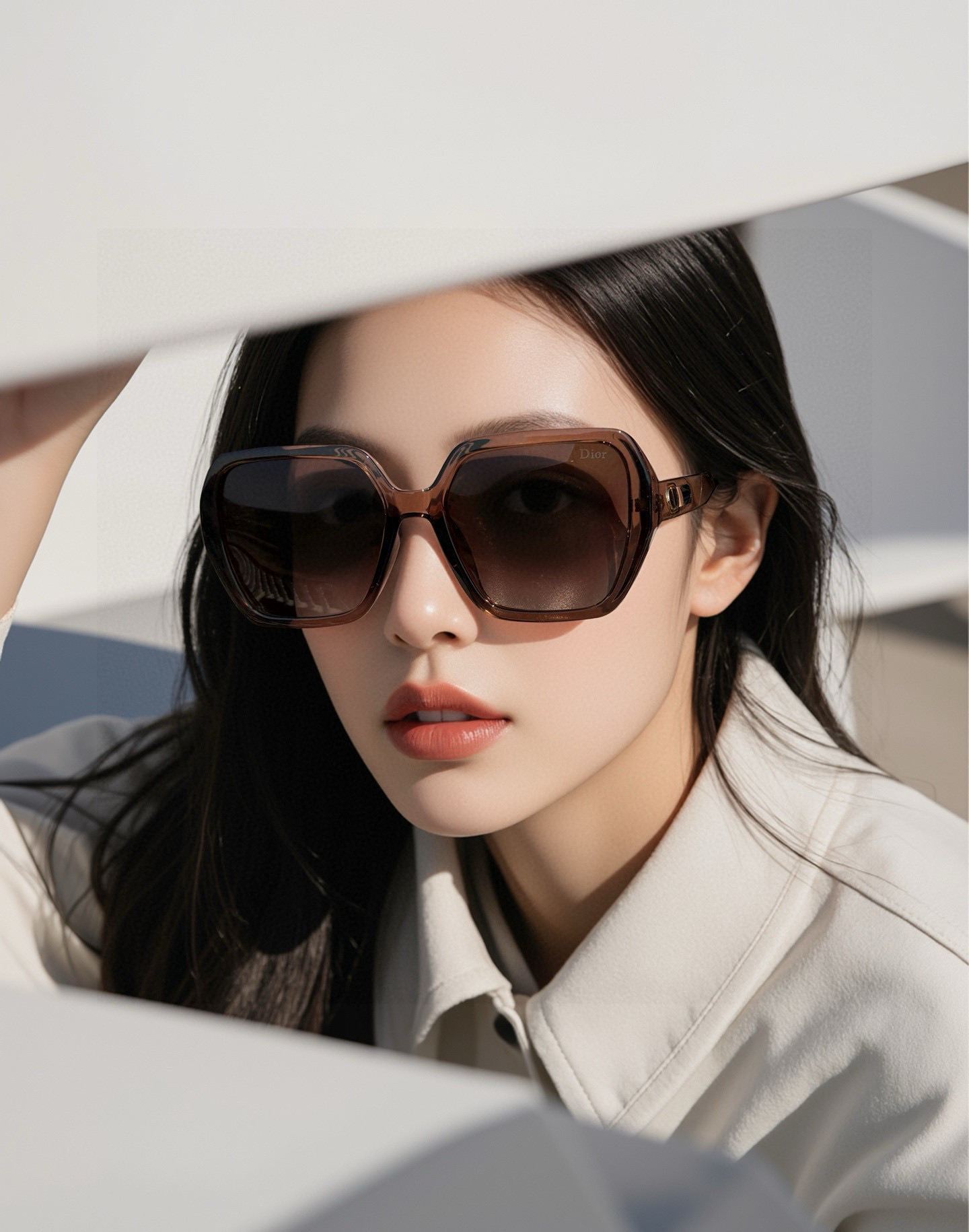  🔺 【DIOR-迪奥】2025开春新款 潮流爆款 时尚方框偏光太阳镜 高品质 佩戴舒适 网红潮款墨镜 