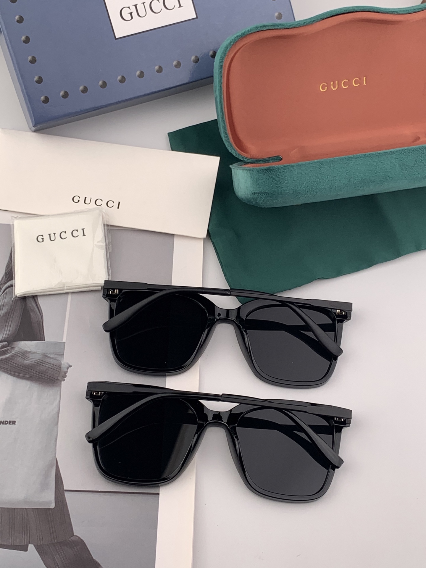 🔺 【GUCCI】2025开春新款 潮流爆款 时尚方框偏光太阳镜 高品质 佩戴舒适 网红潮款墨镜 女士高