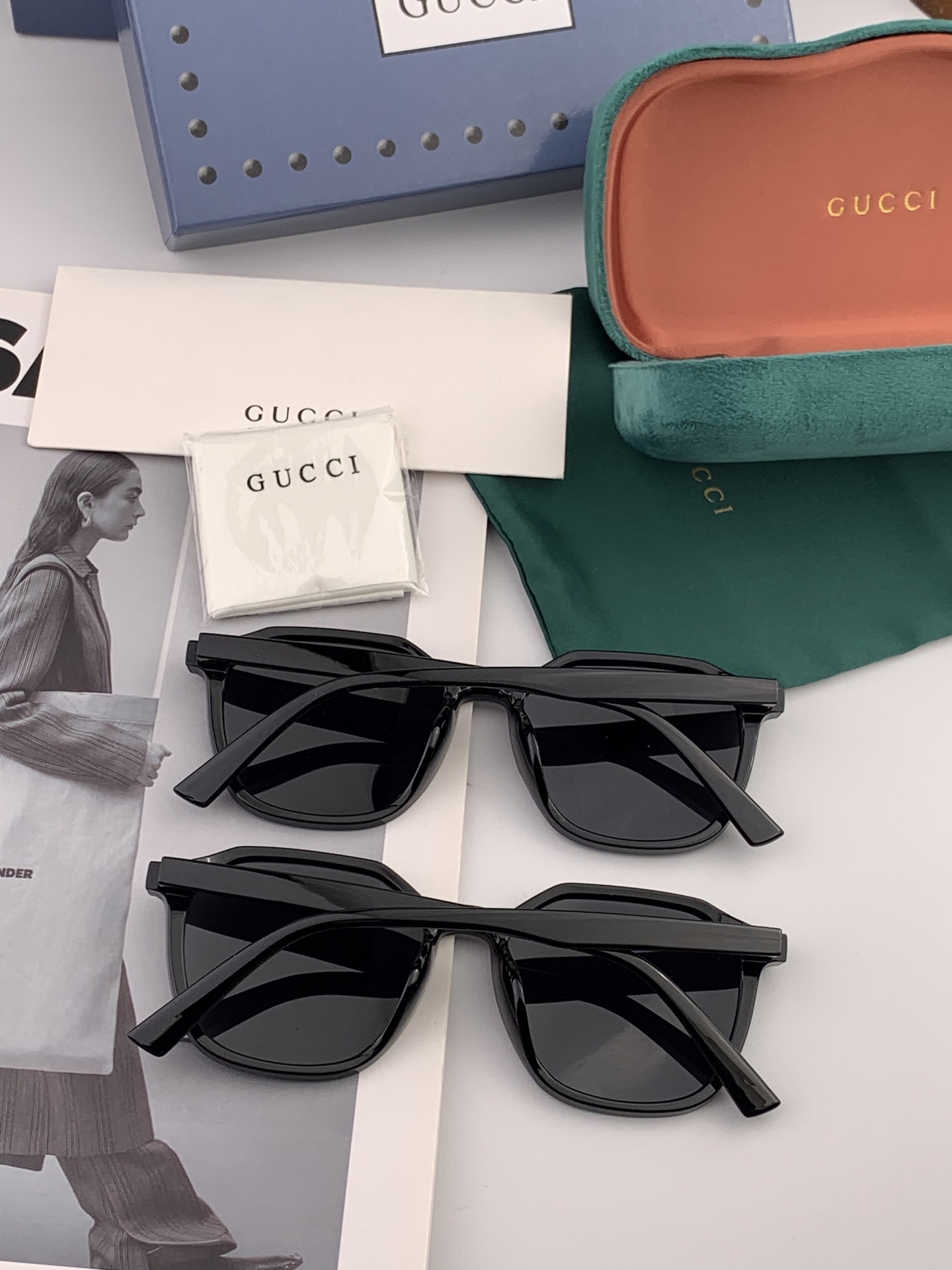   Gucci古奇 新款连体驶驾镜墨镜出行必众备多明星同款 太阳镜 男女太士阳镜飞行  型号：G6358