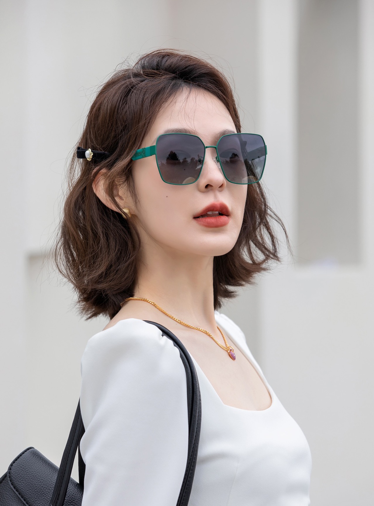 【TR偏光系列】lv大框太阳镜墨镜经典的方框设计，不挑脸型，无论搭配大衣还是连衣裙都非常显气质偏光镜片预