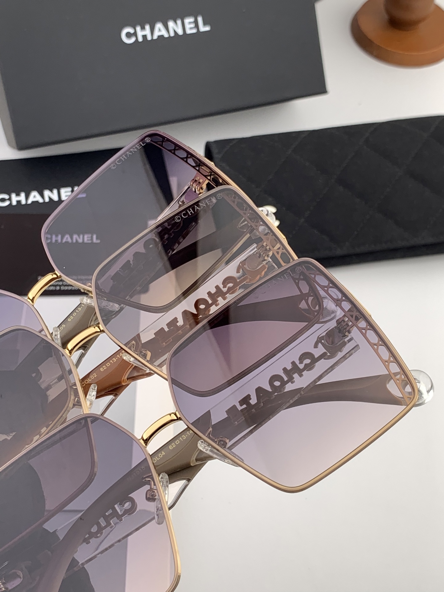 🔺 【香奈儿】2025开春新款 潮流爆款 时尚方框太阳镜 高品质 佩戴舒适 网红潮款墨镜 女士高清加厚偏