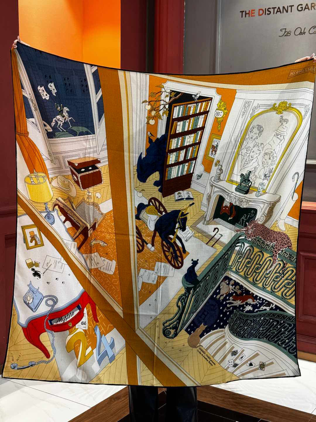  💟上新💞｛24号之谜｝羊绒大方巾双面同色140手工卷边
H家是创意和作品故事的无限源泉，每季皆推出全新