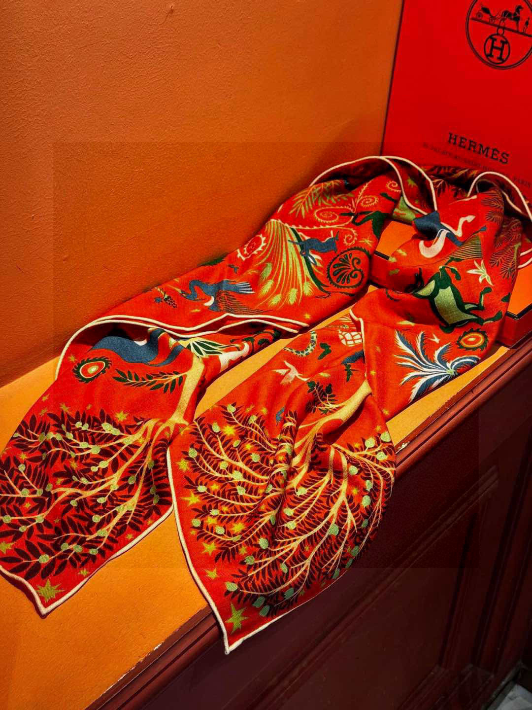 羊绒新款🆕👏👏买了都说好看‼️推荐💕爱马仕双面同色羊绒方巾【玛雅森林双面同色140】，顶级工艺超值‼️爱