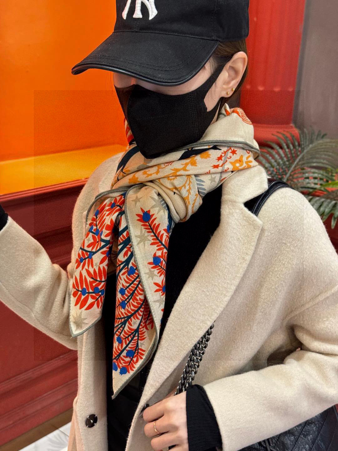 羊绒新款🆕👏👏买了都说好看‼️推荐💕爱马仕双面同色羊绒方巾【玛雅森林双面同色140】，顶级工艺超值‼️爱