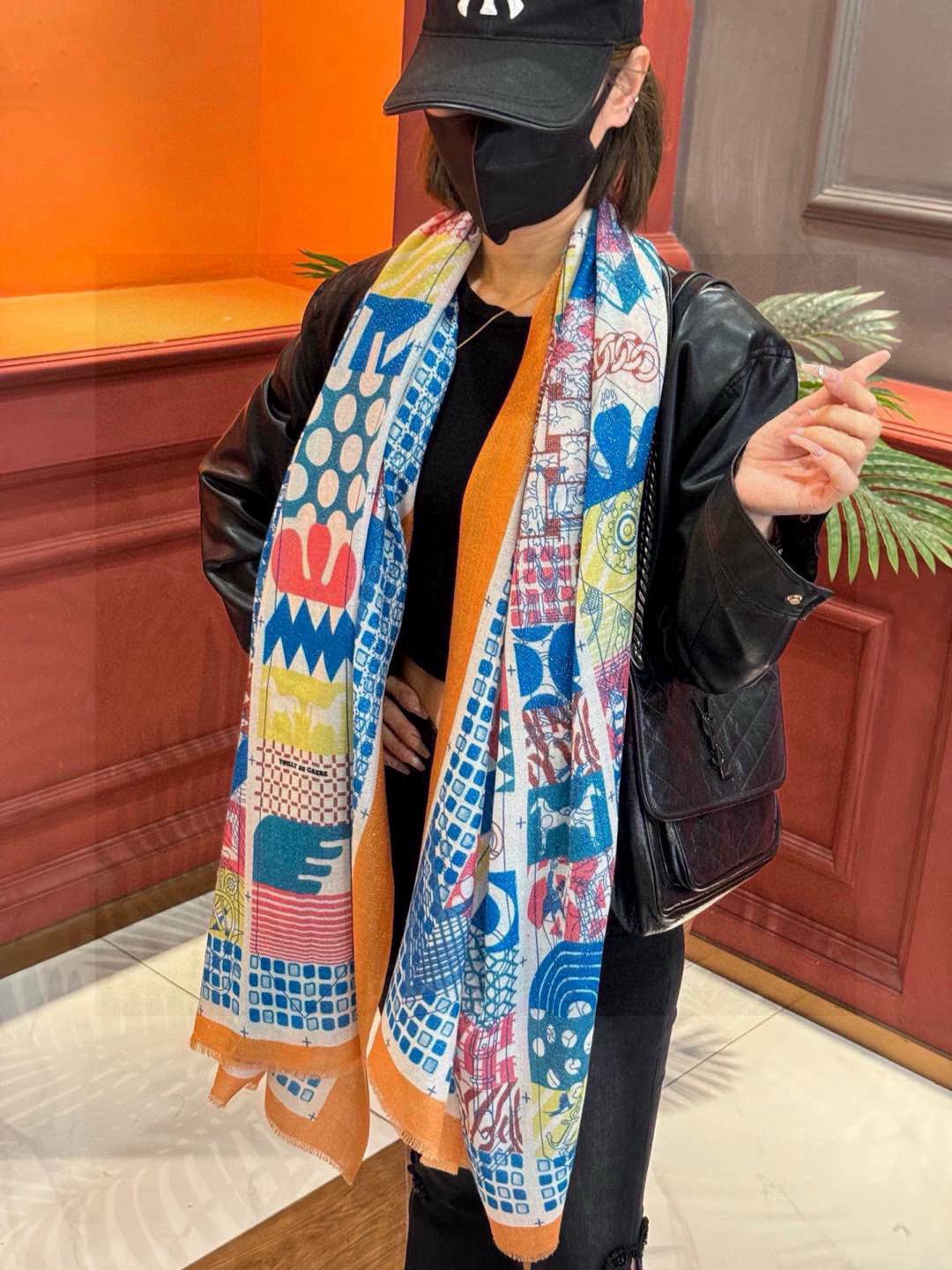 Hermes Style Cashmere Scarf, 100x200cm, Premium Quality Print & Soft Feel