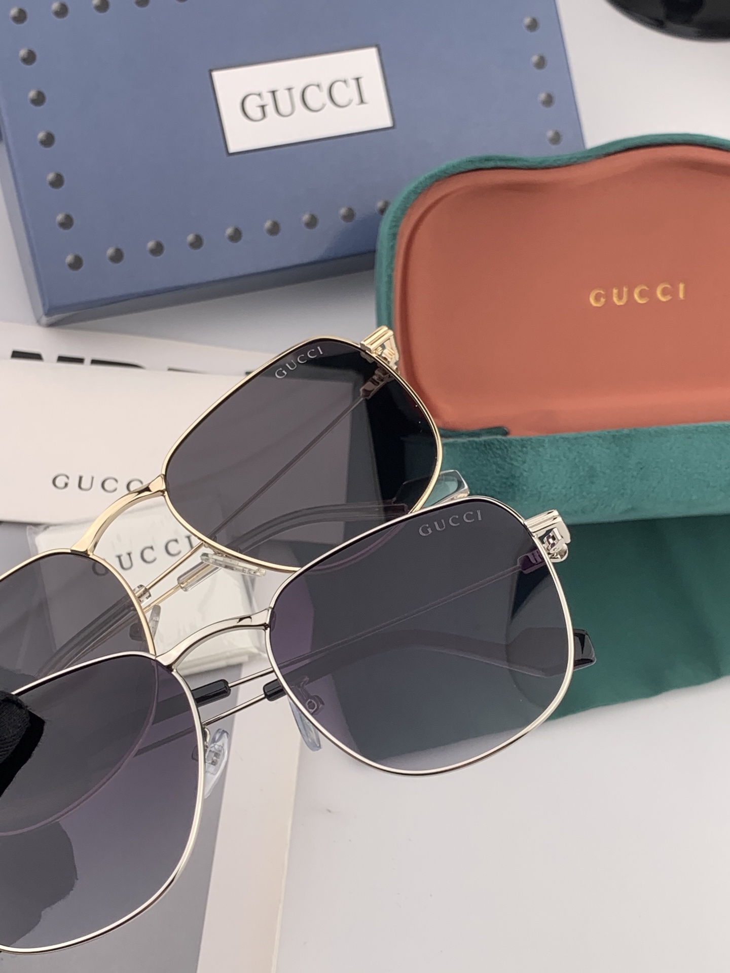 🔺 Gucci 🔻2025官方新款 众多明星同款[色]‼️‼️新款大框偏光墨镜 🌈🌈宝丽来超清加厚太阳镜