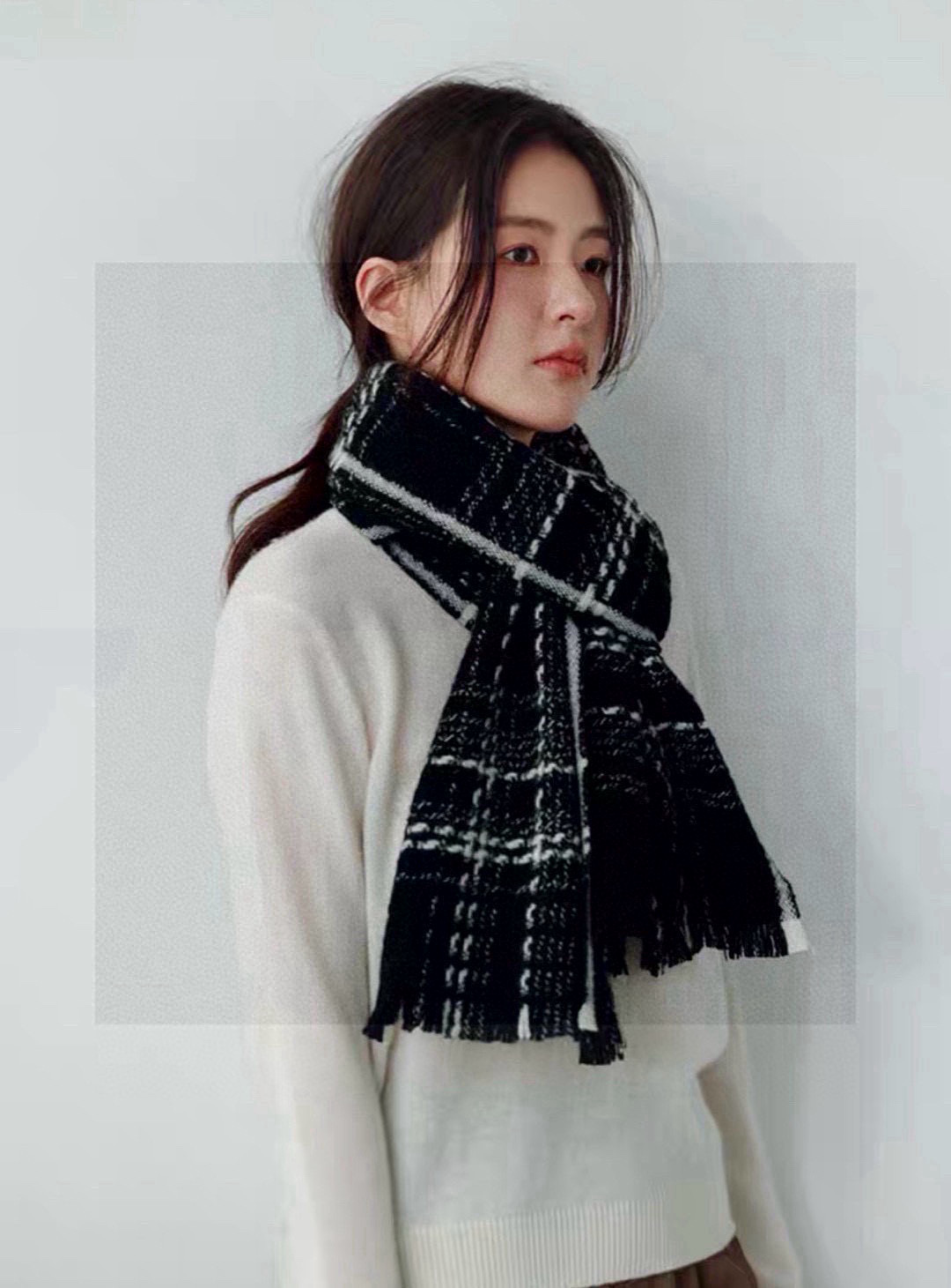  ‼️新😘😘香奈儿（CHANEL）年度最美‼️ 【双C编织格纹披肩】独家渠道原单货‼️年度最新力作 顶极