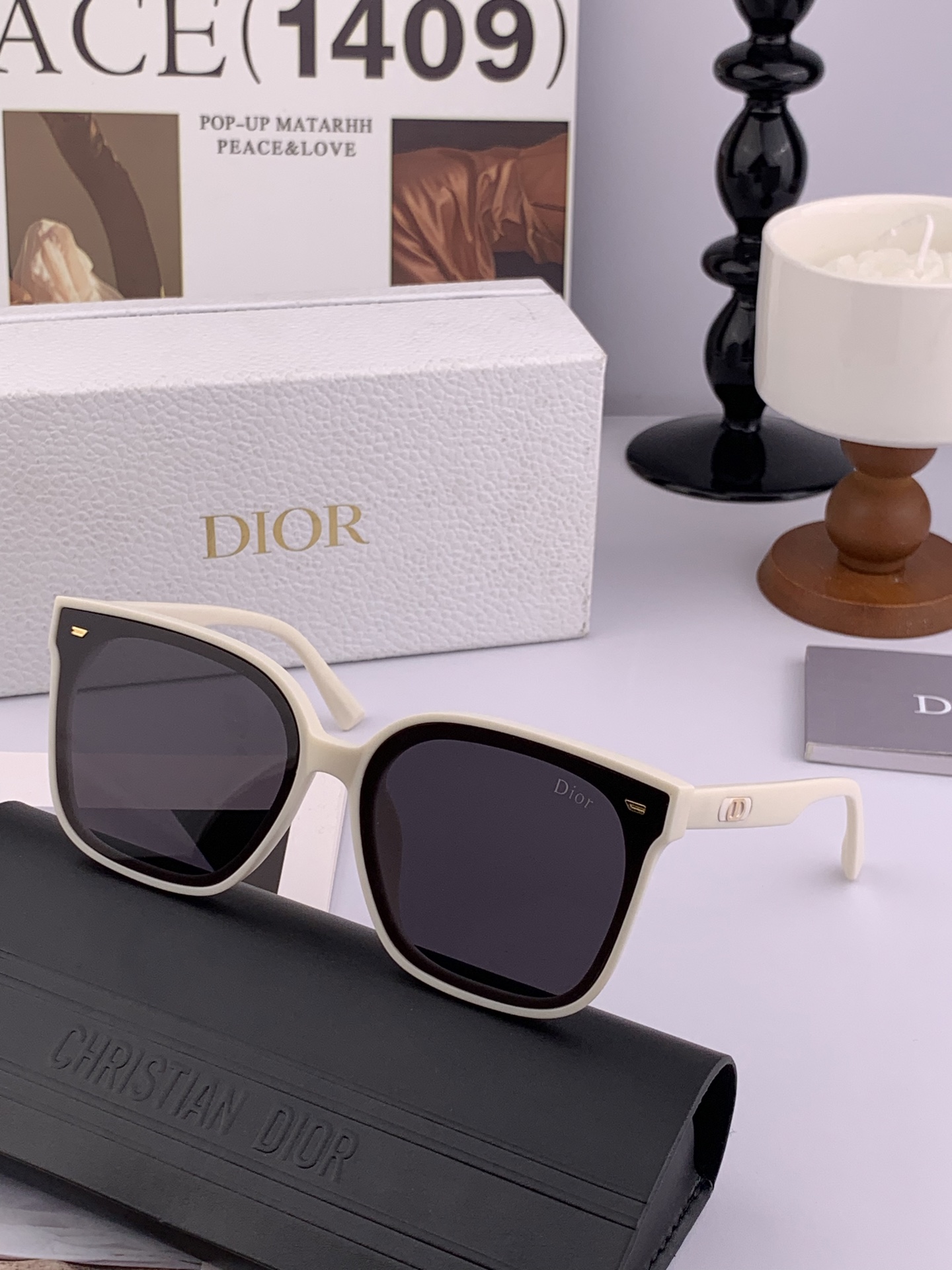 🔺DIOR🔻方框太阳镜 完美品质 🎓独特设计  适合各种脸型 亮相时装周 超时尚百搭 实物精致  情侣款