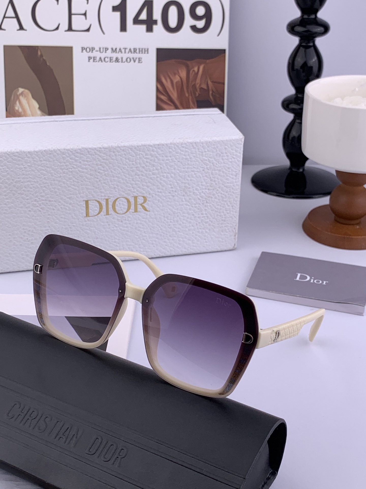  【DIOR】迪奥偏光太阳镜 时尚造型 开车驾驶镜时尚墨镜🌸世界顶级奢华品牌，品质保证！😍😍经典款, 明