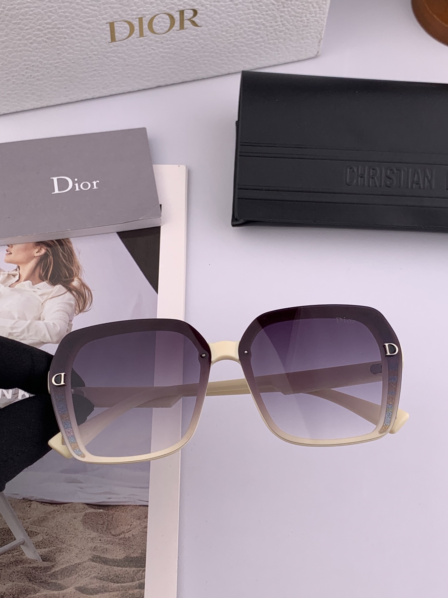  【DIOR】迪奥偏光太阳镜 时尚造型 开车驾驶镜时尚墨镜🌸世界顶级奢华品牌，品质保证！😍😍经典款, 明