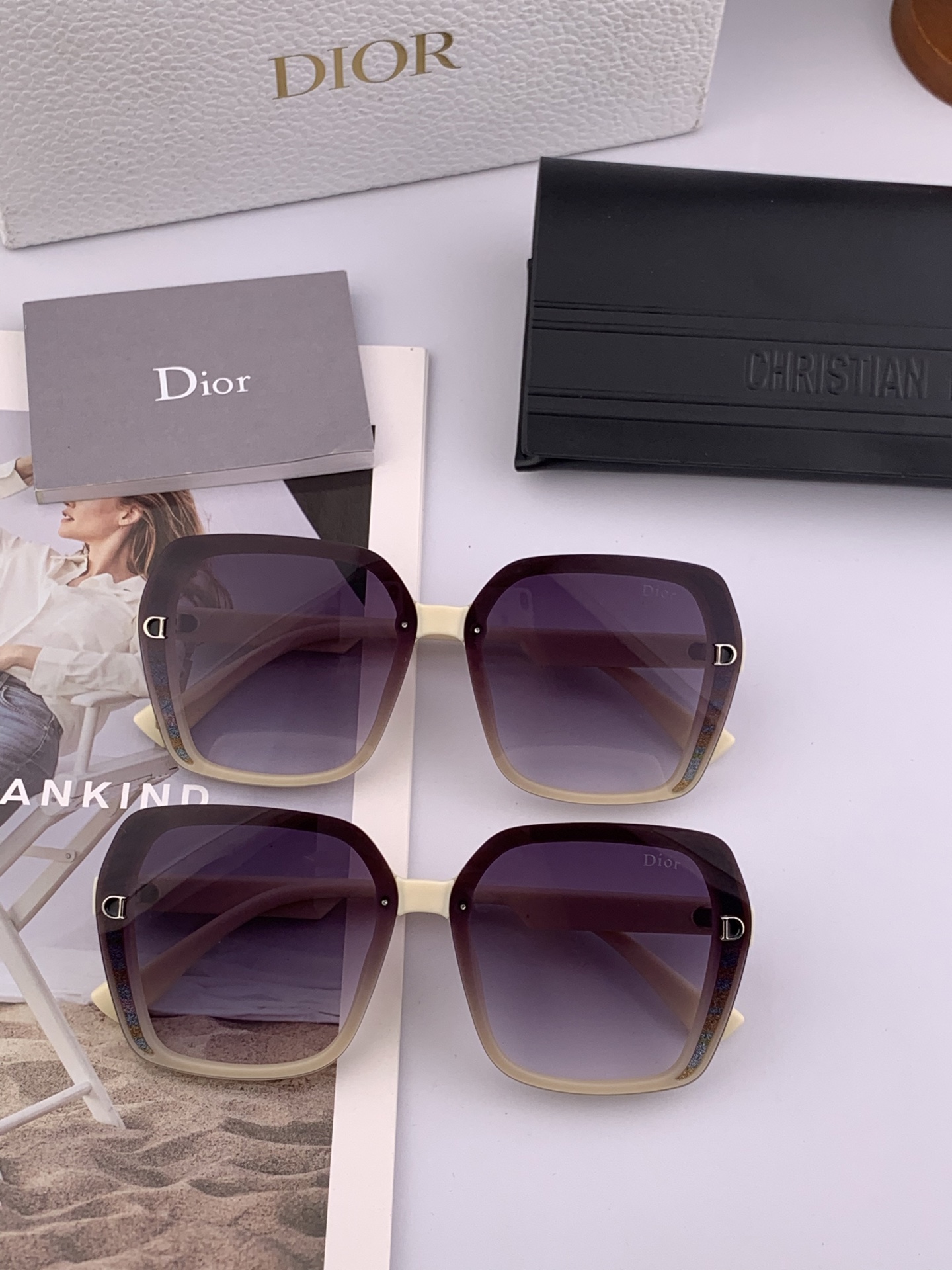  【DIOR】迪奥偏光太阳镜 时尚造型 开车驾驶镜时尚墨镜🌸世界顶级奢华品牌，品质保证！😍😍经典款, 明