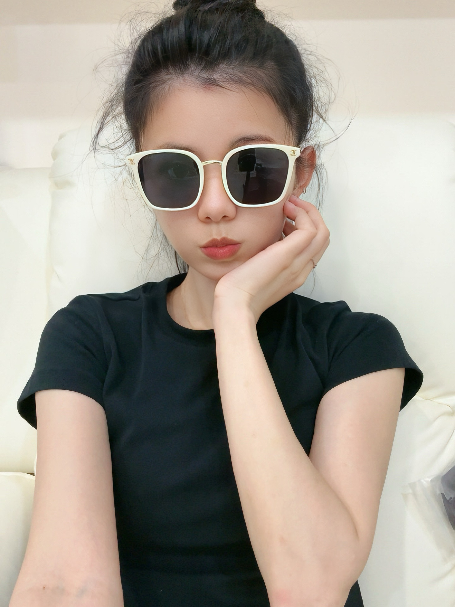 🔺CHANEL🔻2025官方早春新款，众多明星同款色香奈儿‼️‼️新款大框墨镜 ，🌈🌈宝丽来超清太阳镜🔝