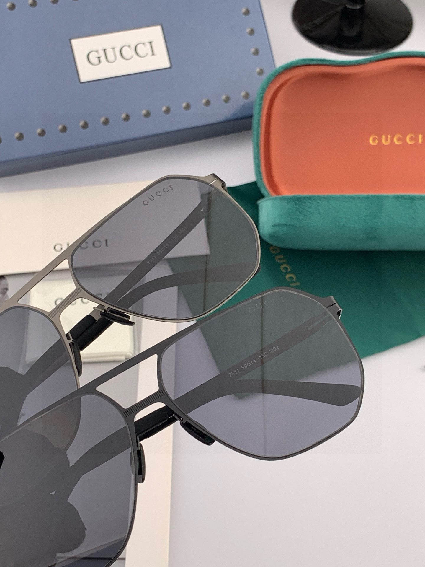 ♦️ GUCCI 2025新款男女情侣款太阳镜多边形墨镜iP电镀永不褪色 超轻超有弹性整幅眼镜无螺丝重要