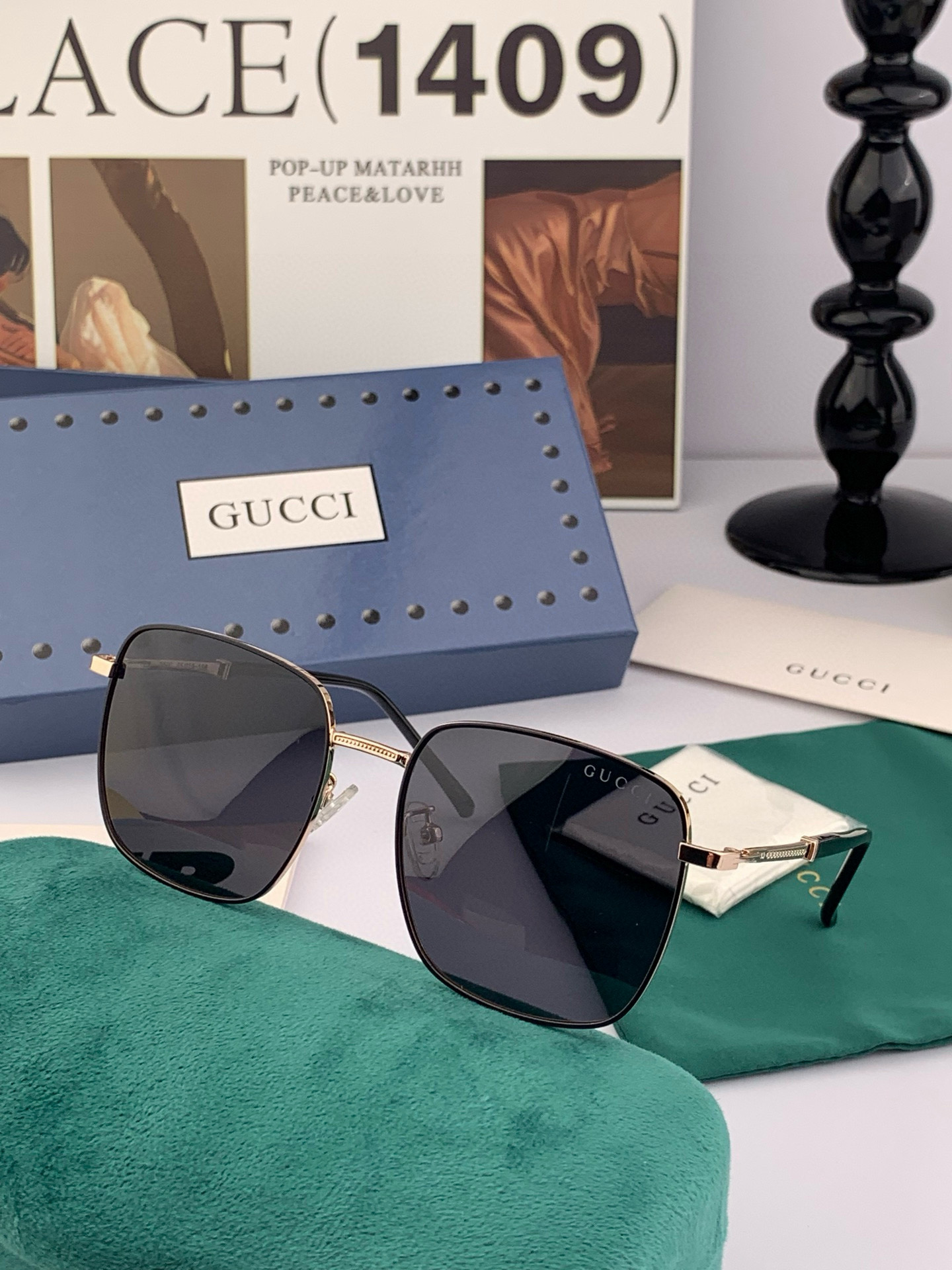   GUCCI 官网同步。  高品质男女款墨镜   👍 进口宝丽来偏光镜片  。蛤蟆镜 开车钓鱼都可 。