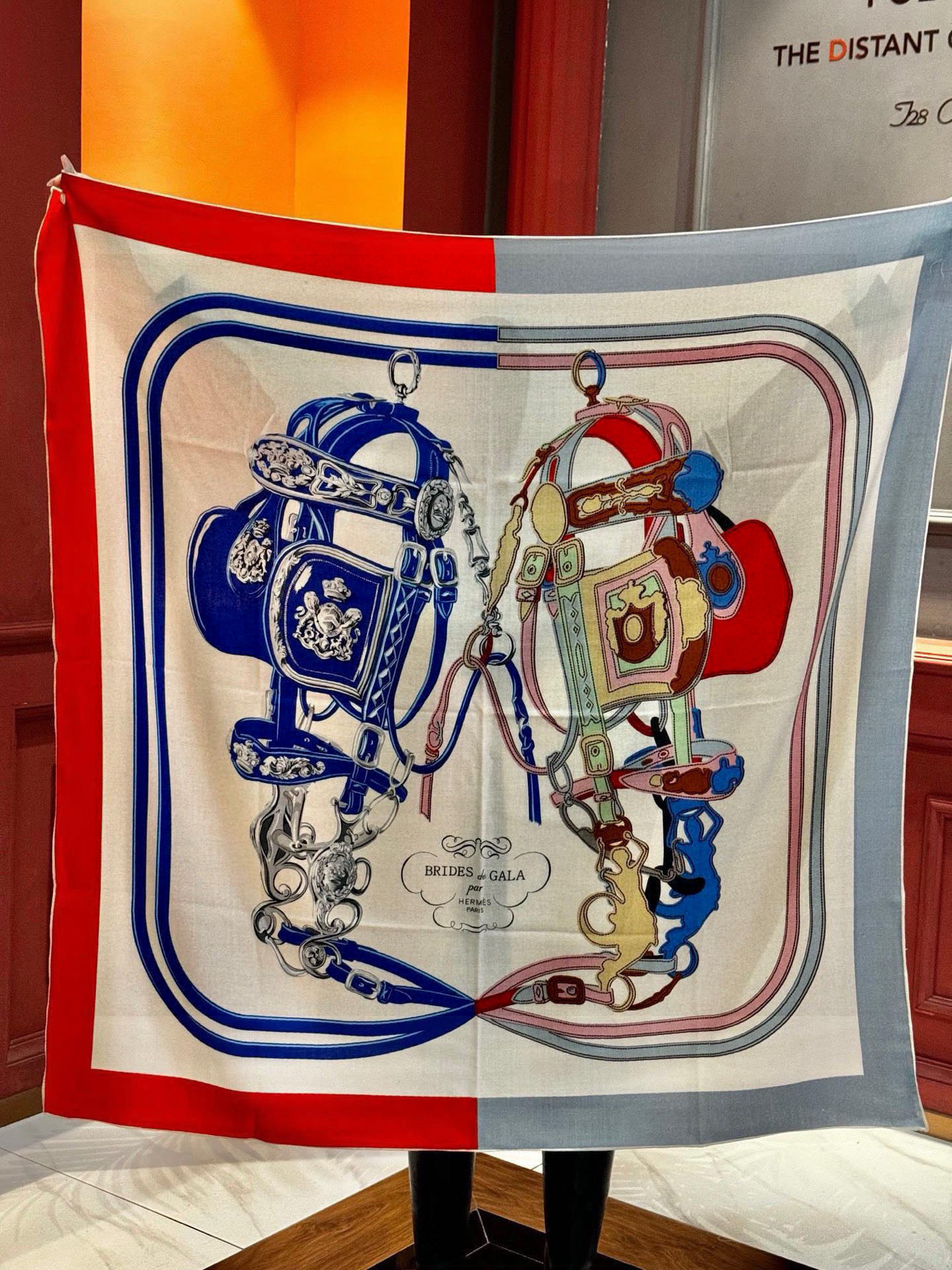  羊绒新款🆕🏇🏇买了都说好看‼️推荐💕【华丽的缰辔双面同色140】羊绒方巾，顶级工艺超值‼️爱马仕专柜爆