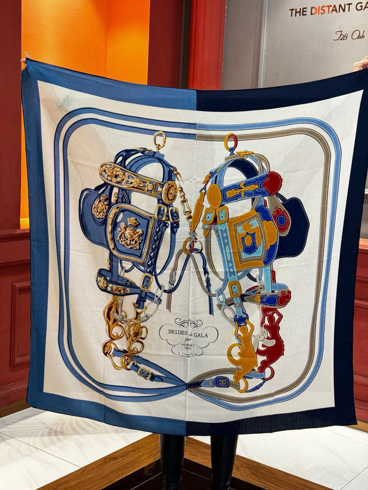  羊绒新款🆕🏇🏇买了都说好看‼️推荐💕【华丽的缰辔双面同色140】羊绒方巾，顶级工艺超值‼️爱马仕专柜爆