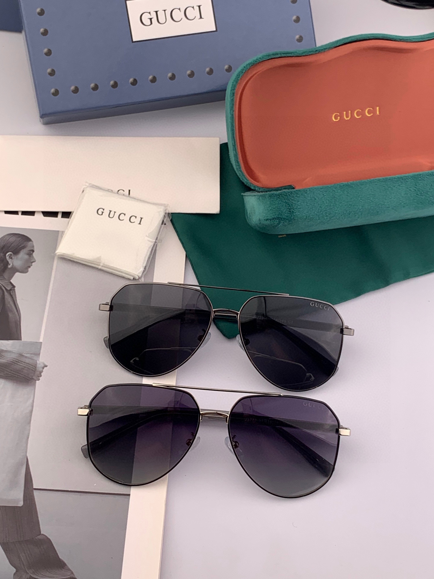   Gucci 。  高品质男女款墨镜   👍 进口宝丽来偏光镜片  。蛤蟆镜 开车钓鱼都可 。百搭显瘦