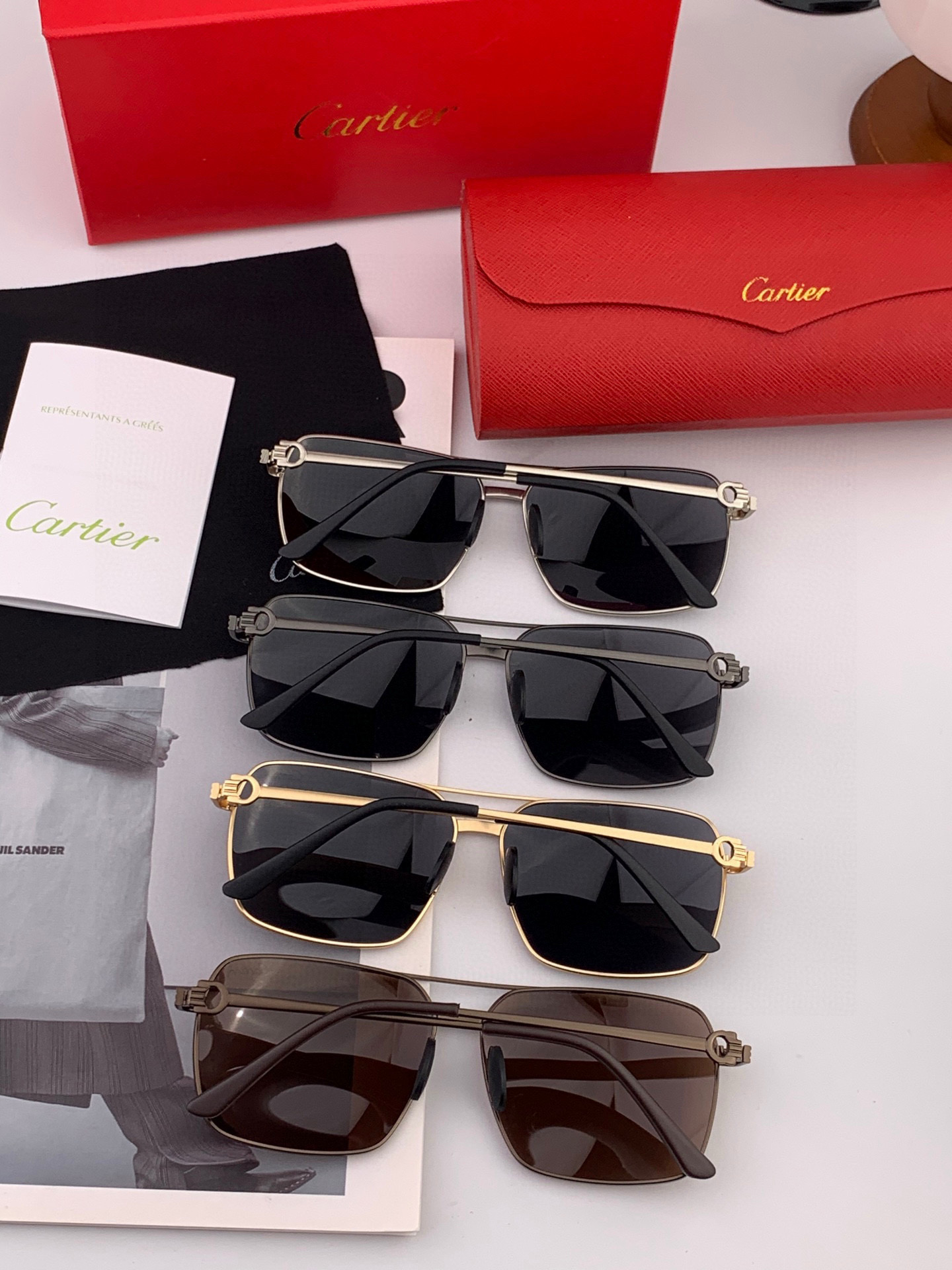  【Cartier  卡地亚】 👑男女款偏光墨镜  双色烤漆工艺  进口宝丽来偏光镜片   顶级做工彰显