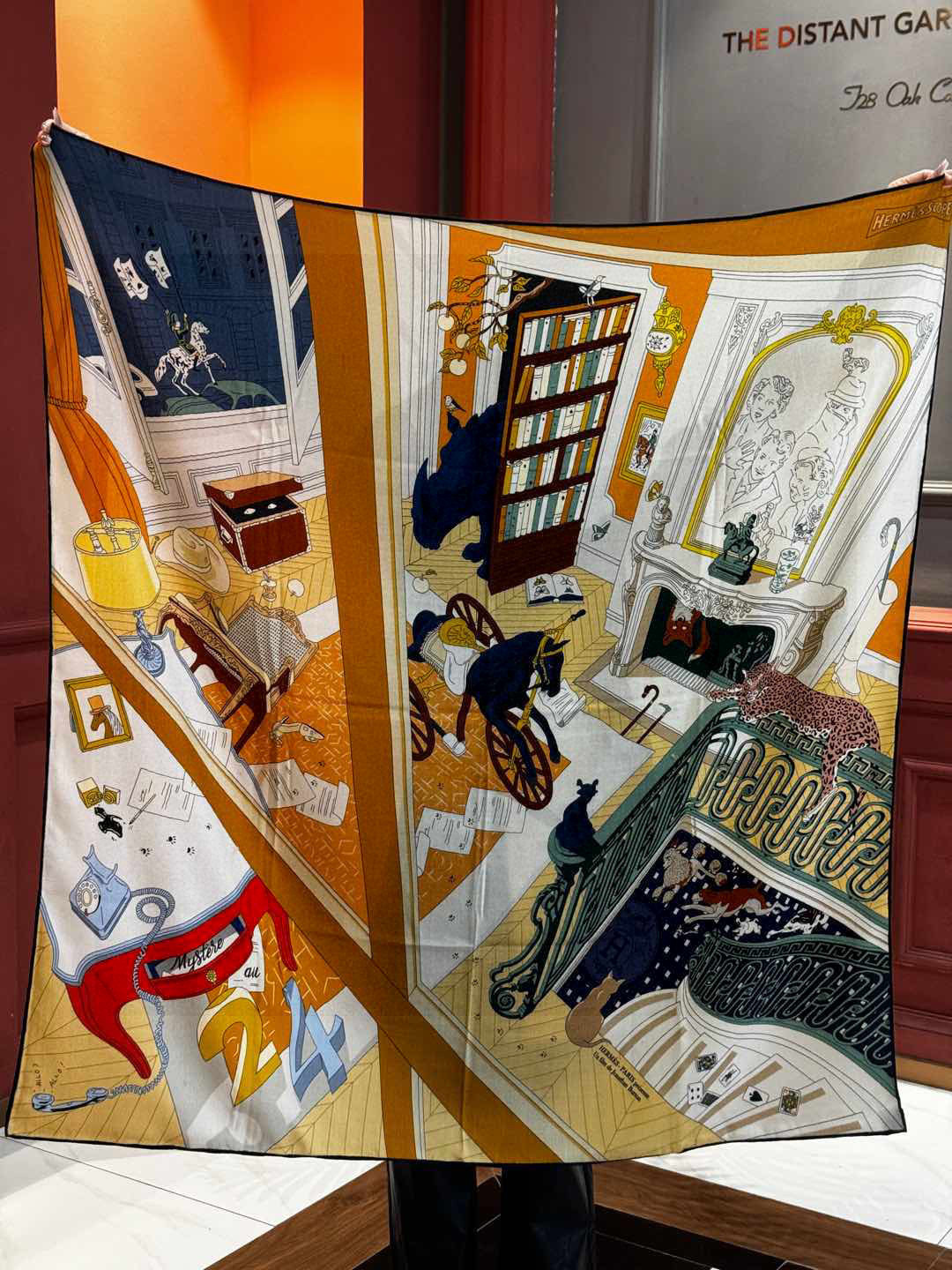  💟上新💞｛24号之谜｝羊绒大方巾双面同色140手工卷边
H家是创意和作品故事的无限源泉，每季皆推出全新