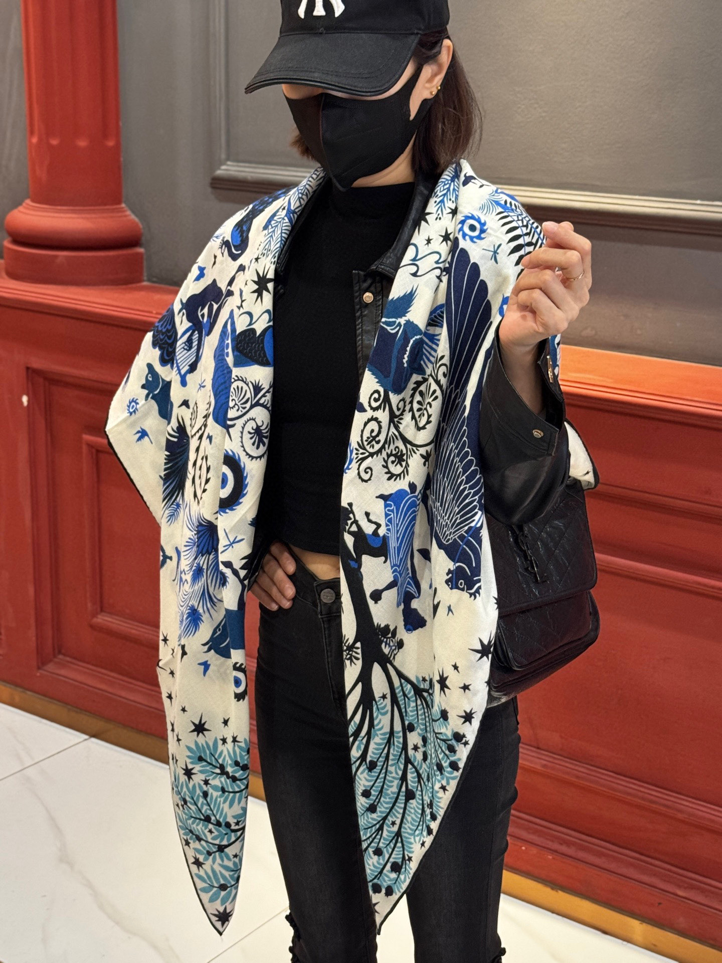 羊绒新款🆕👏👏买了都说好看‼️推荐💕爱马仕双面同色羊绒方巾【玛雅森林双面同色140】，顶级工艺超值‼️爱