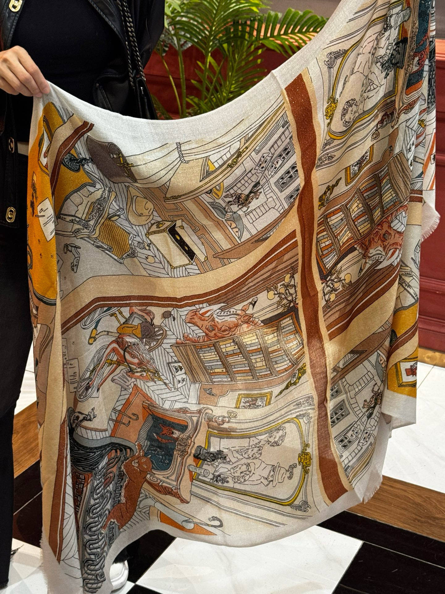 会发光发亮的围巾 爱马仕 专柜同步 买了都说好看羊绒印花‼️推荐💕顶级工艺超值‼️爱马仕专柜爆款🎁🎁羊绒