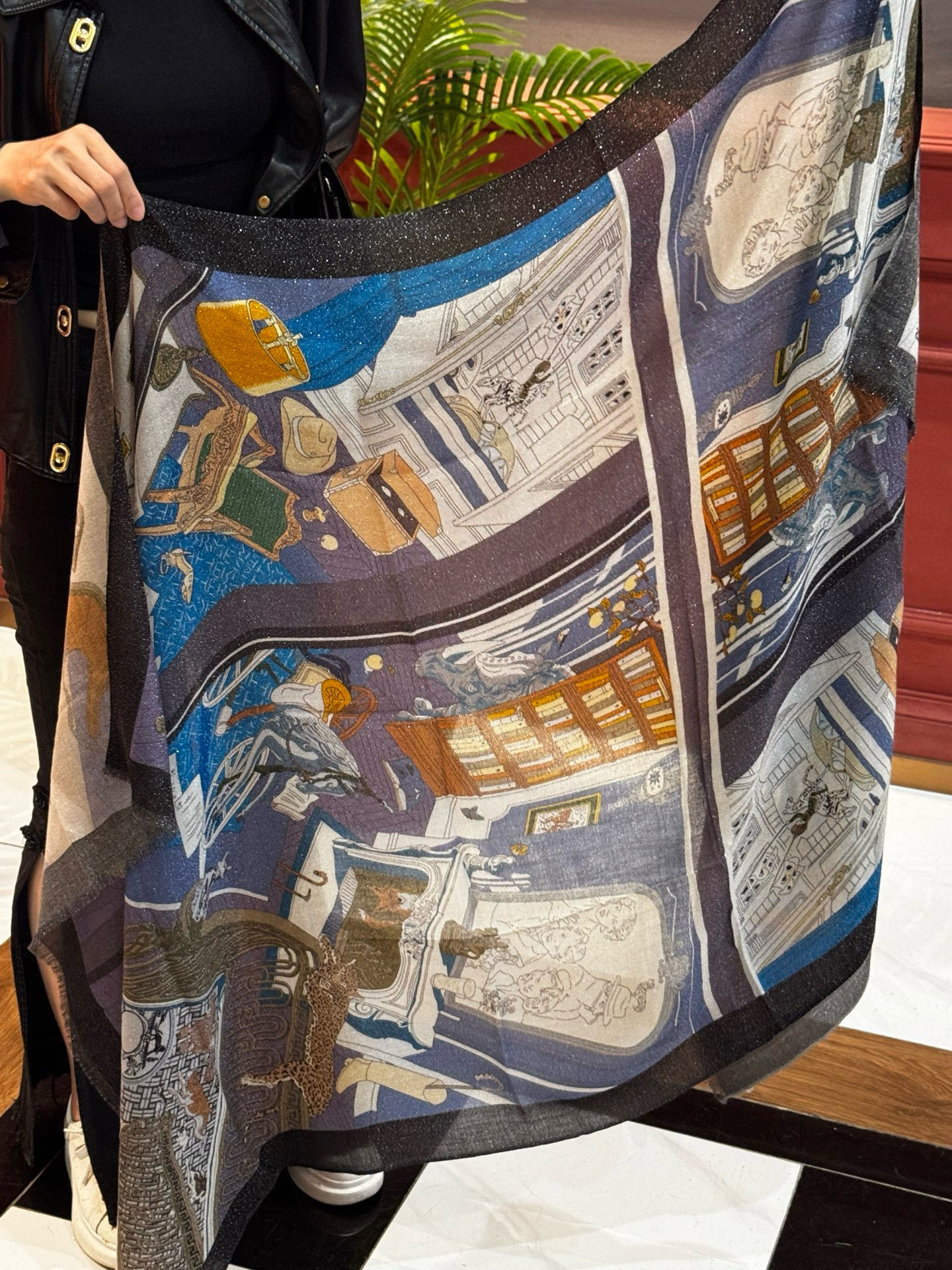 会发光发亮的围巾 爱马仕 专柜同步 买了都说好看羊绒印花‼️推荐💕顶级工艺超值‼️爱马仕专柜爆款🎁🎁羊绒