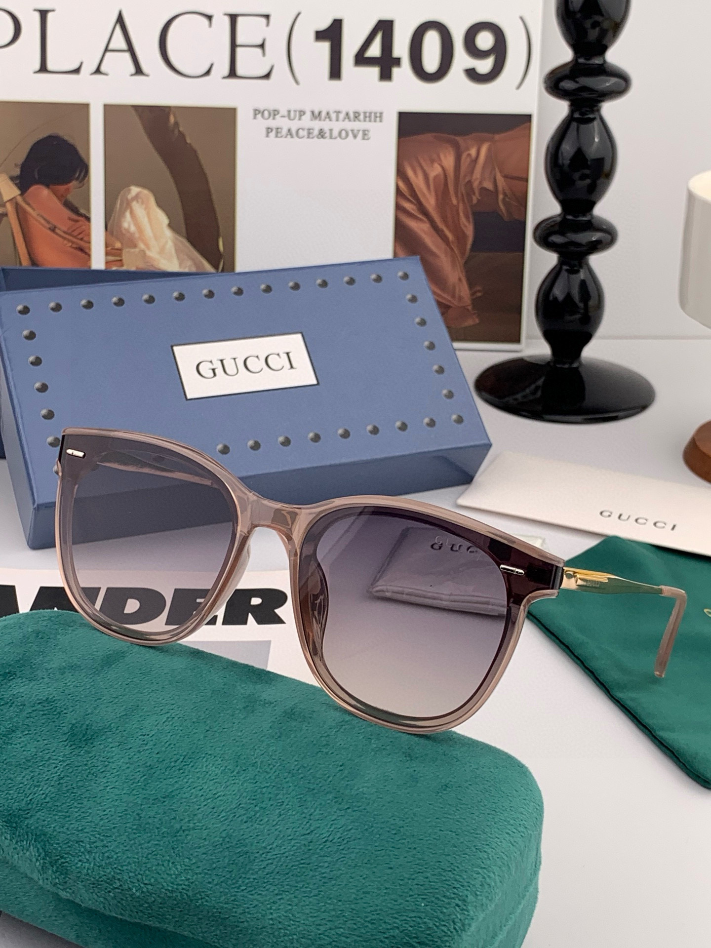 🔺 【GUCCI】2025开春新款 潮流爆款 时尚方框偏光太阳镜 高品质 佩戴舒适 网红潮款墨镜 女士高