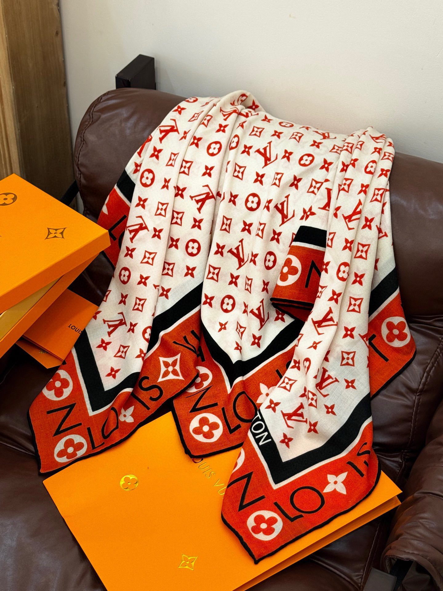 MONOGRAM INFINITY 140丝毛方巾【140顶级丝毛双面同色】Monogram Infin