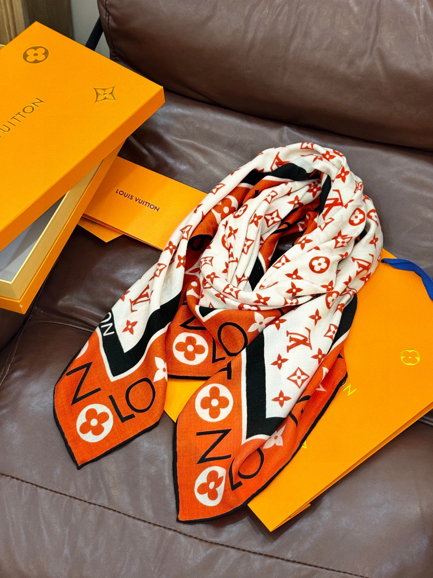MONOGRAM INFINITY 140丝毛方巾【140顶级丝毛双面同色】Monogram Infin