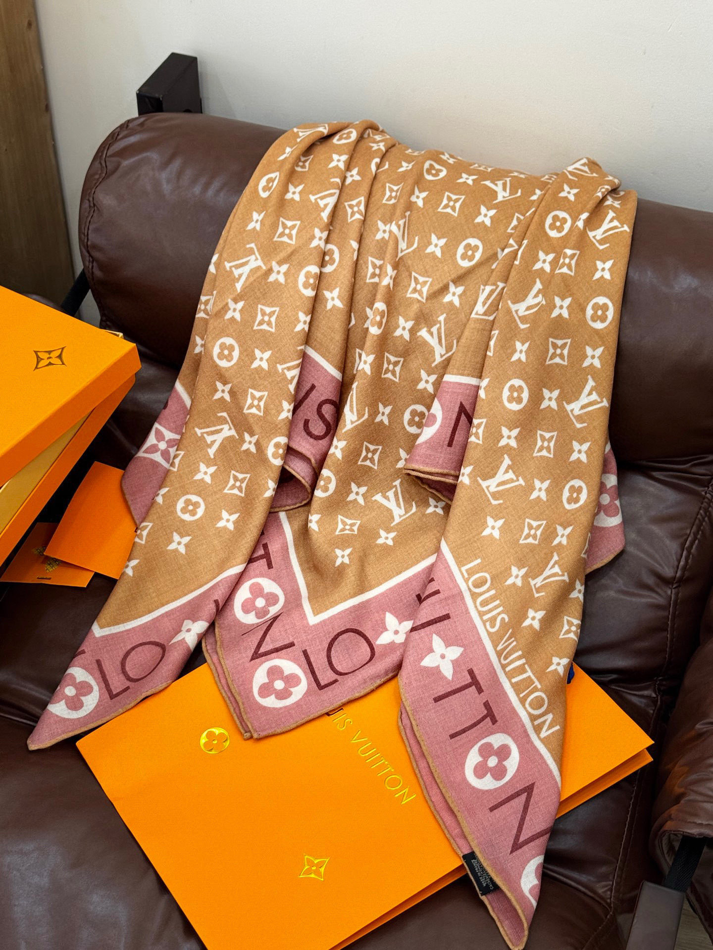 MONOGRAM INFINITY 140丝毛方巾【140顶级丝毛双面同色】Monogram Infin
