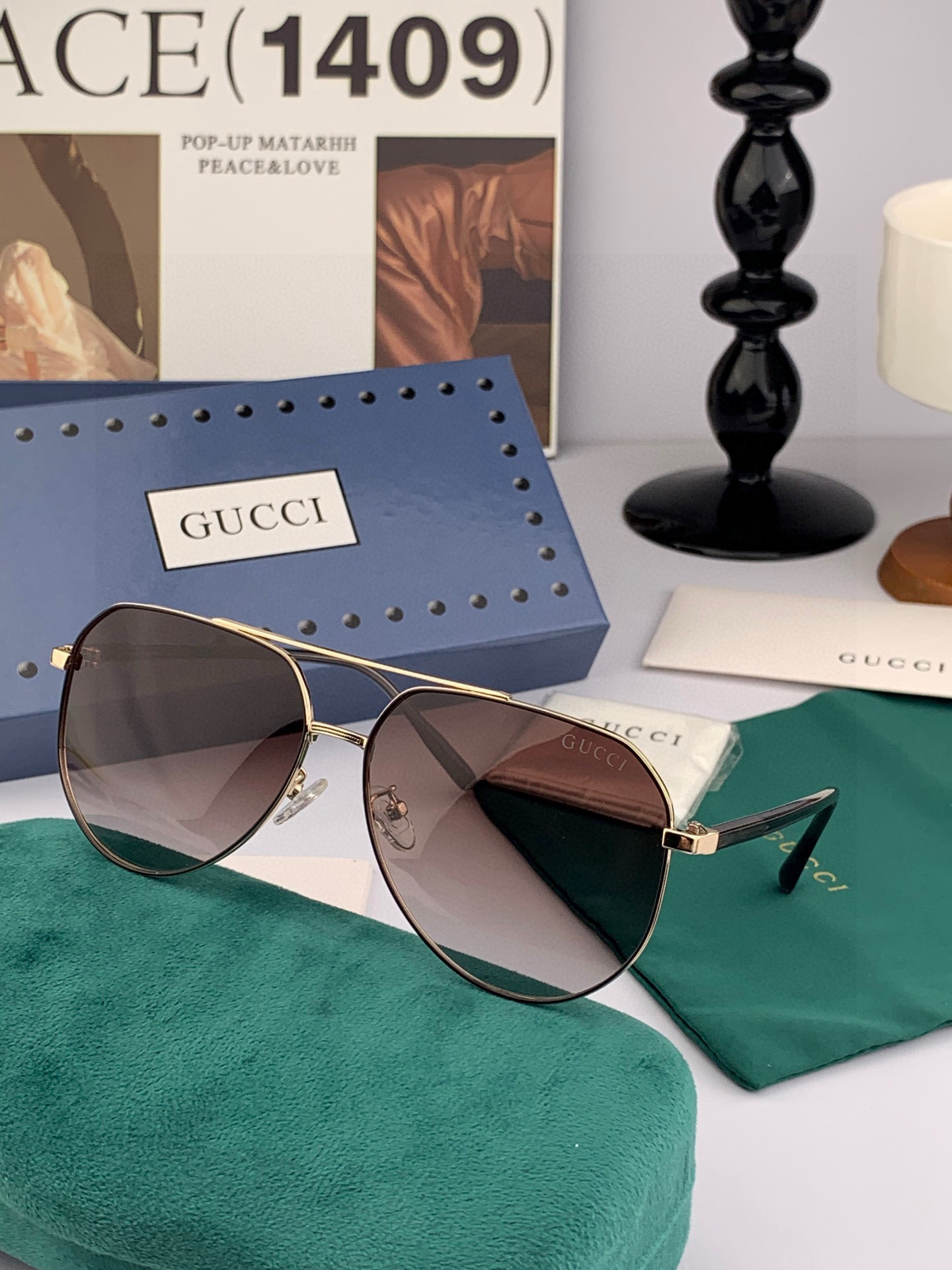 Gucci 。 高品质男女款墨镜 👍 进口宝丽来偏光镜片 。蛤蟆镜 开车钓鱼都可 。百搭显瘦墨镜韩版男士