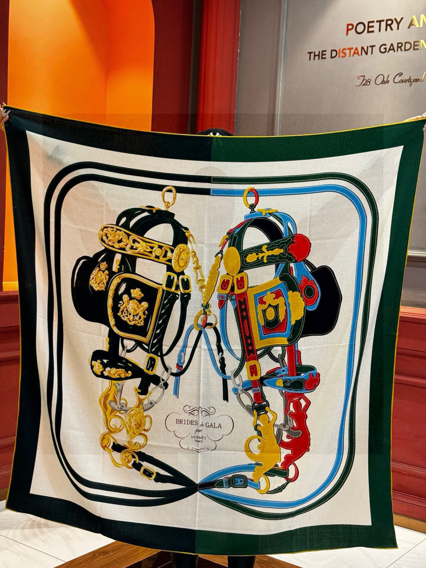 羊绒新款🆕🏇🏇买了都说好看‼️推荐💕【华丽的缰辔双面同色140】羊绒方巾，顶级工艺超值‼️爱马仕专柜爆款