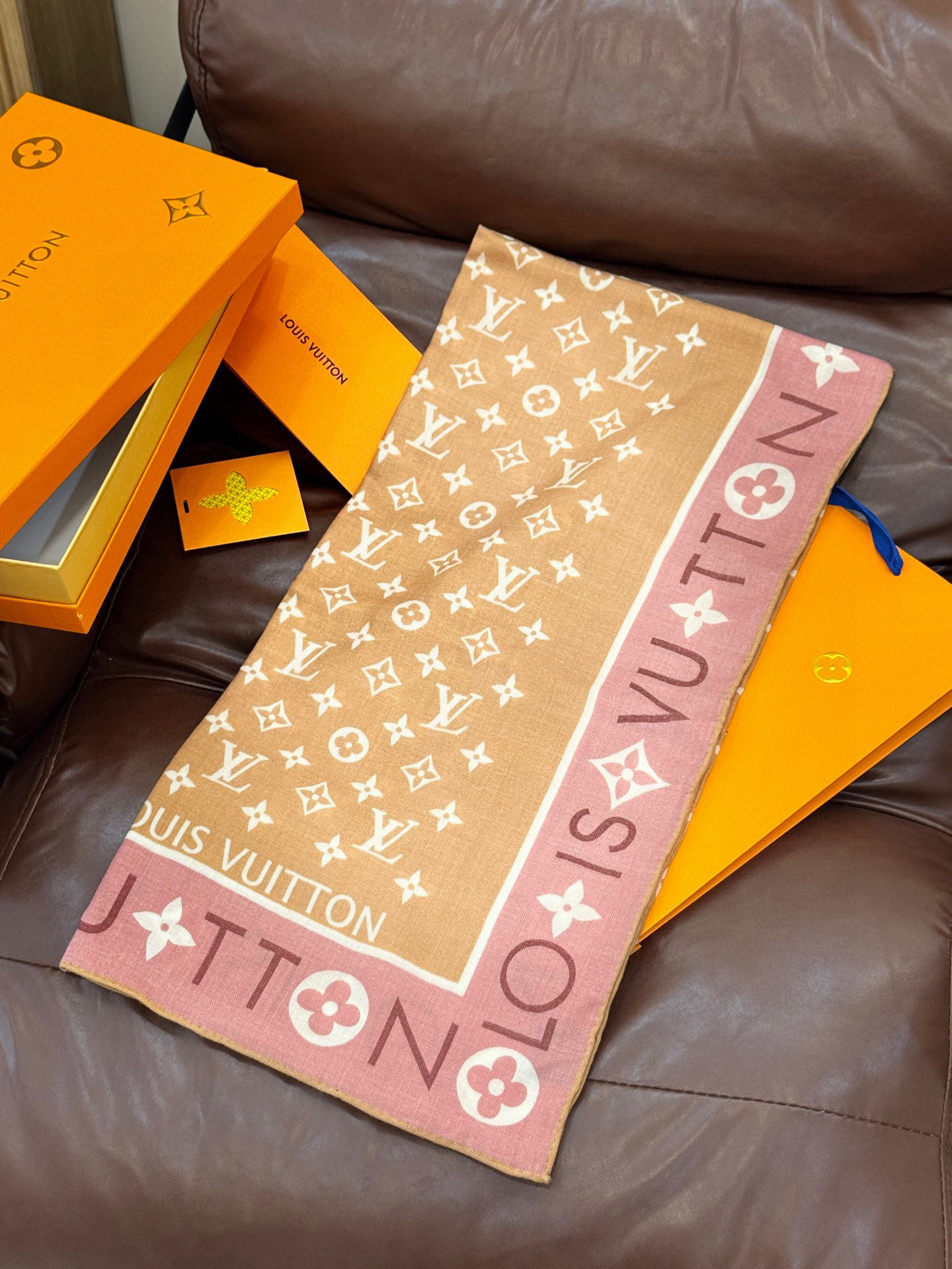 MONOGRAM INFINITY 140丝毛方巾【140顶级丝毛双面同色】Monogram Infin