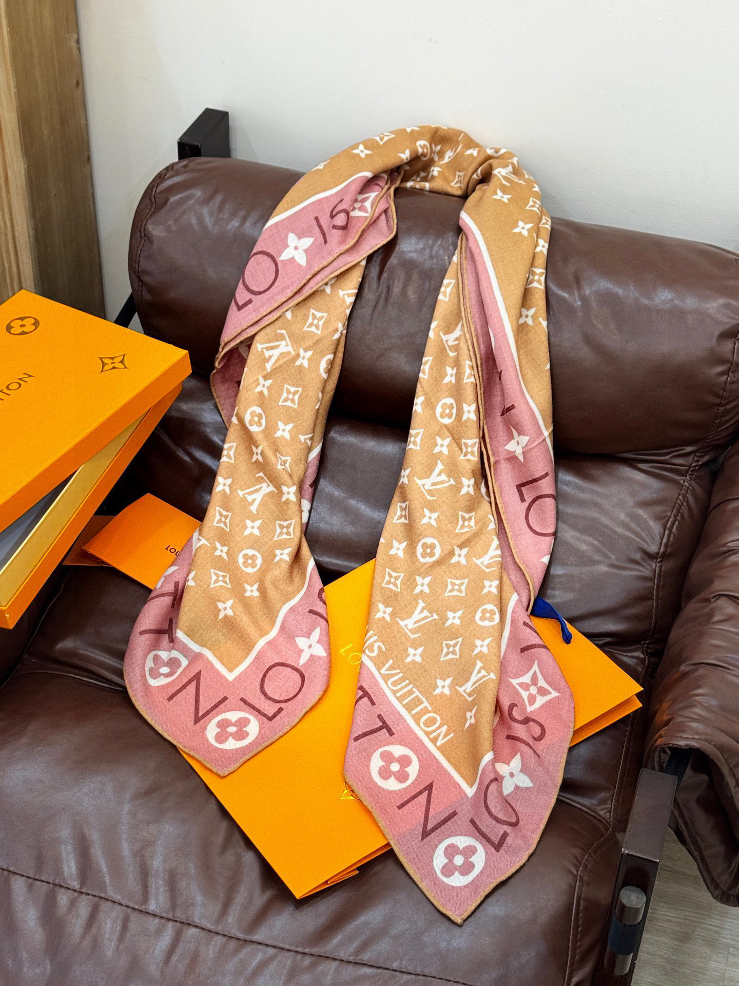 MONOGRAM INFINITY 140丝毛方巾【140顶级丝毛双面同色】Monogram Infin