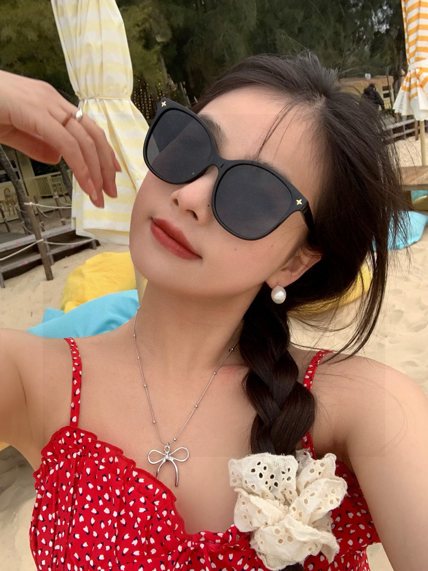 LV 太阳镜潮品官网模特同款 [玫瑰][玫瑰]四叶草🍀精致个性设计简约时尚 高品质值得拥有绝对潮爆整个夏