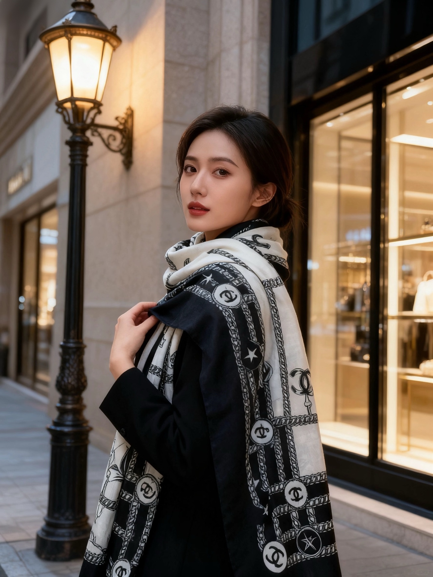 💟CHANEL香奈儿经典元素设计优雅大方，绕在颈间超级完美💋💋简直人间的尤物😍 专柜品质[玫瑰]长巾10