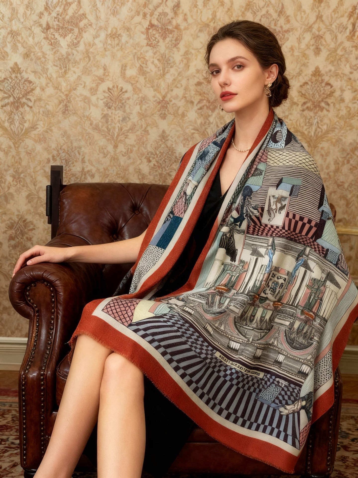 会发光发亮的围巾 爱马仕 专柜同步 买了都说好看羊绒印花‼️推荐💕顶级工艺超值‼️爱马仕专柜爆款🎁🎁羊绒