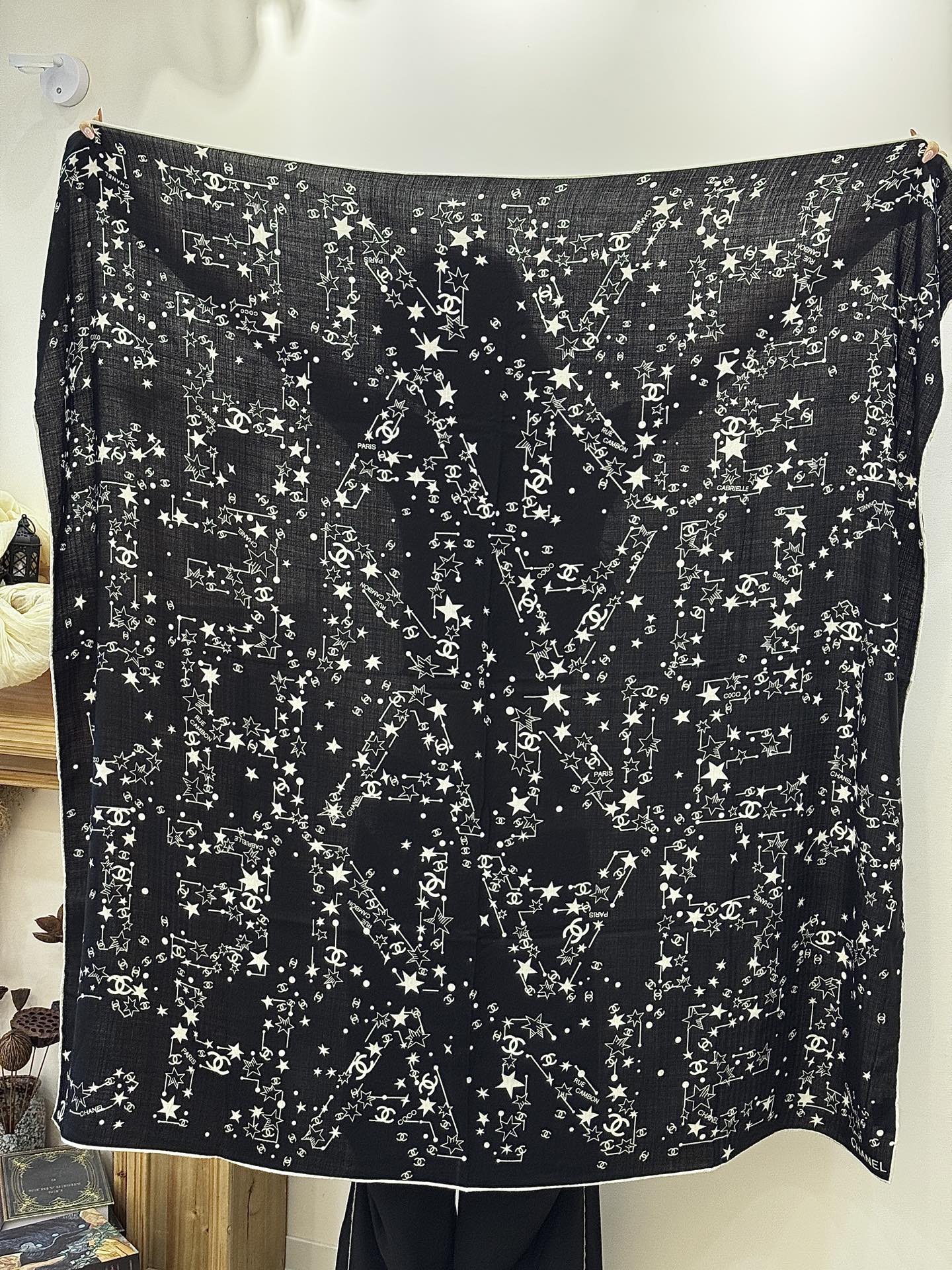 Chanel ~20。秋冬新品～【140顶级丝绒双面同色】繁星点点与双C的完美结合适合各种场合搭配使用黑